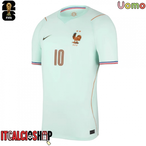 Francia Kylian Mbappe #10 Seconda Maglia Mondiali 2026 Manica Corta